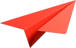 Red paper airplane